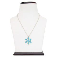 Frozen Inspired Blue Snowflake Pendant