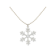 Frozen Inspired White Snowflake Pendant