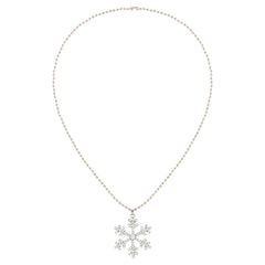 Frozen Inspired White Snowflake Pendant