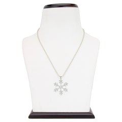 Frozen Inspired White Snowflake Pendant