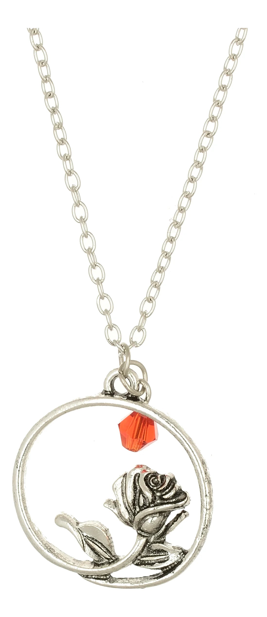 Beauty and The Beast Inspired Rose Pendant