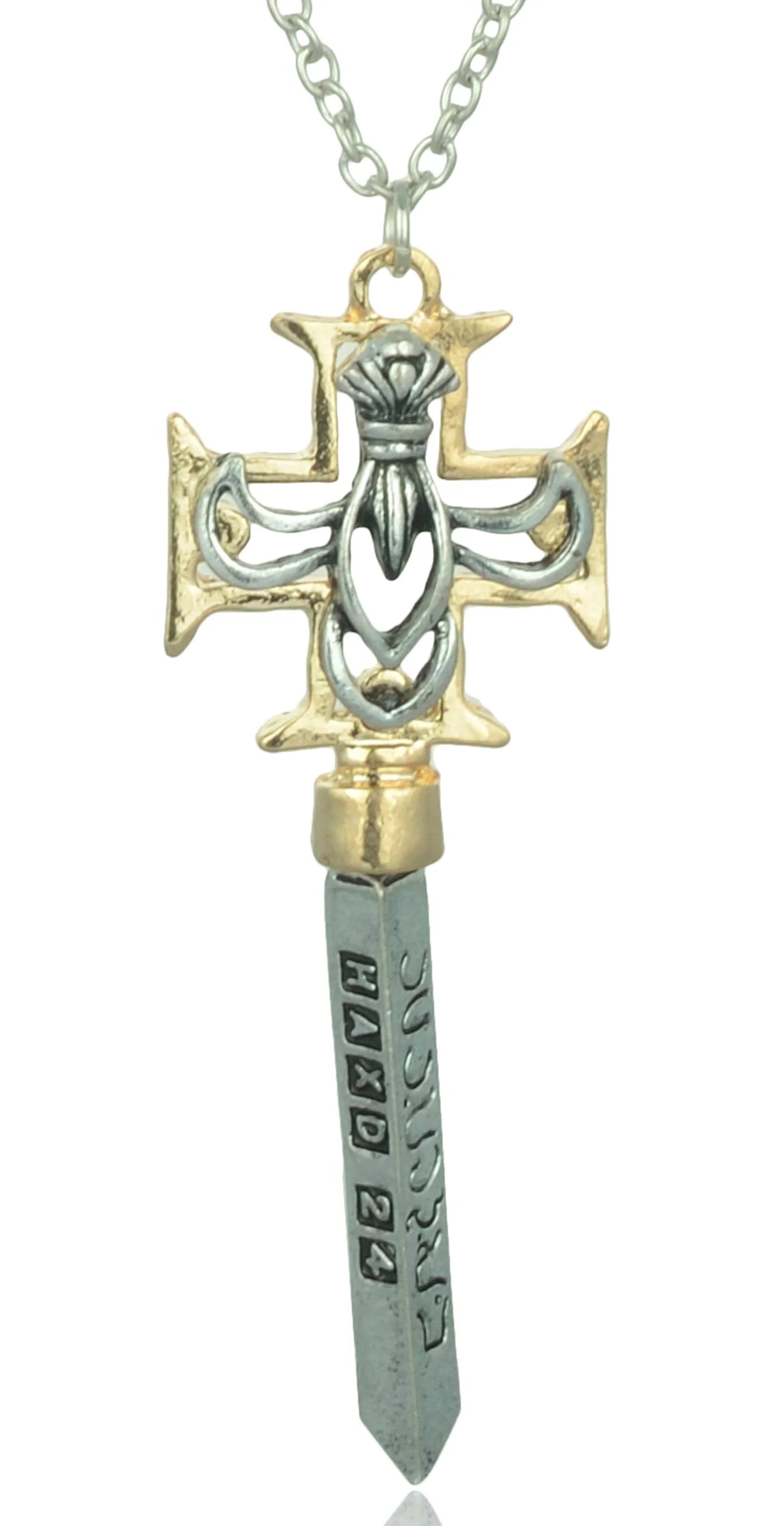 The Da Vinci Code Inspired Key of the Bank Cross Pendant