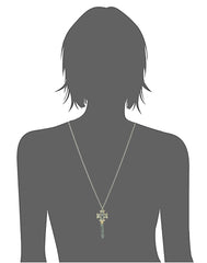 The Da Vinci Code Inspired Key of the Bank Cross Pendant