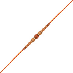 Mauli Thread Rakhi with 1 Rudraksha Bead for Brother | Traditional Spiritual Rakhi | Raksha Bandhan 2025 [RA163]