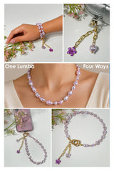 Lumba, Reimagined — Lilac Mist | 4-in-1 Baroque Pearl Lumba Rakhi