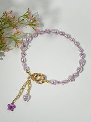 Lumba, Reimagined — Lilac Mist | 4-in-1 Baroque Pearl Lumba Rakhi