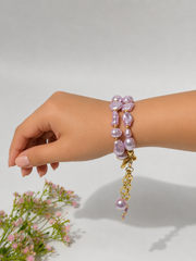 Lumba, Reimagined — Lilac Mist | 4-in-1 Baroque Pearl Lumba Rakhi