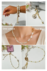 Lumba, Reimagined — Pearl Garden | 4-in-1 Baroque Pearl Lumba Rakhi