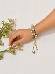 Lumba, Reimagined — Pastel Mosaic | 4-in-1 Baroque Pearl Lumba Rakhi