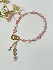 Lumba, Reimagined — Rose Blush | 4-in-1 Baroque Pearl Lumba Rakhi
