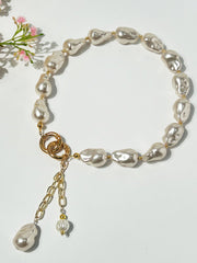Lumba, Reimagined — Rose Blush | 4-in-1 Baroque Pearl Lumba Rakhi