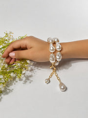 Lumba, Reimagined — Rose Blush | 4-in-1 Baroque Pearl Lumba Rakhi