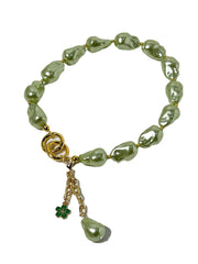Lumba, Reimagined — Meadow Mist | 4-in-1 Baroque Pearl Lumba Rakhi