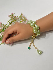 Lumba, Reimagined — Meadow Mist | 4-in-1 Baroque Pearl Lumba Rakhi