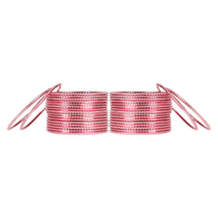 Light Pink Metal Bangles Set (36 Pcs) – Soft & Stylish Jewelry [TBN042]