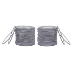 Grey Velvet Bangles Set (48 Pcs) – Traditional & Stylish Jewelry [TBN046]