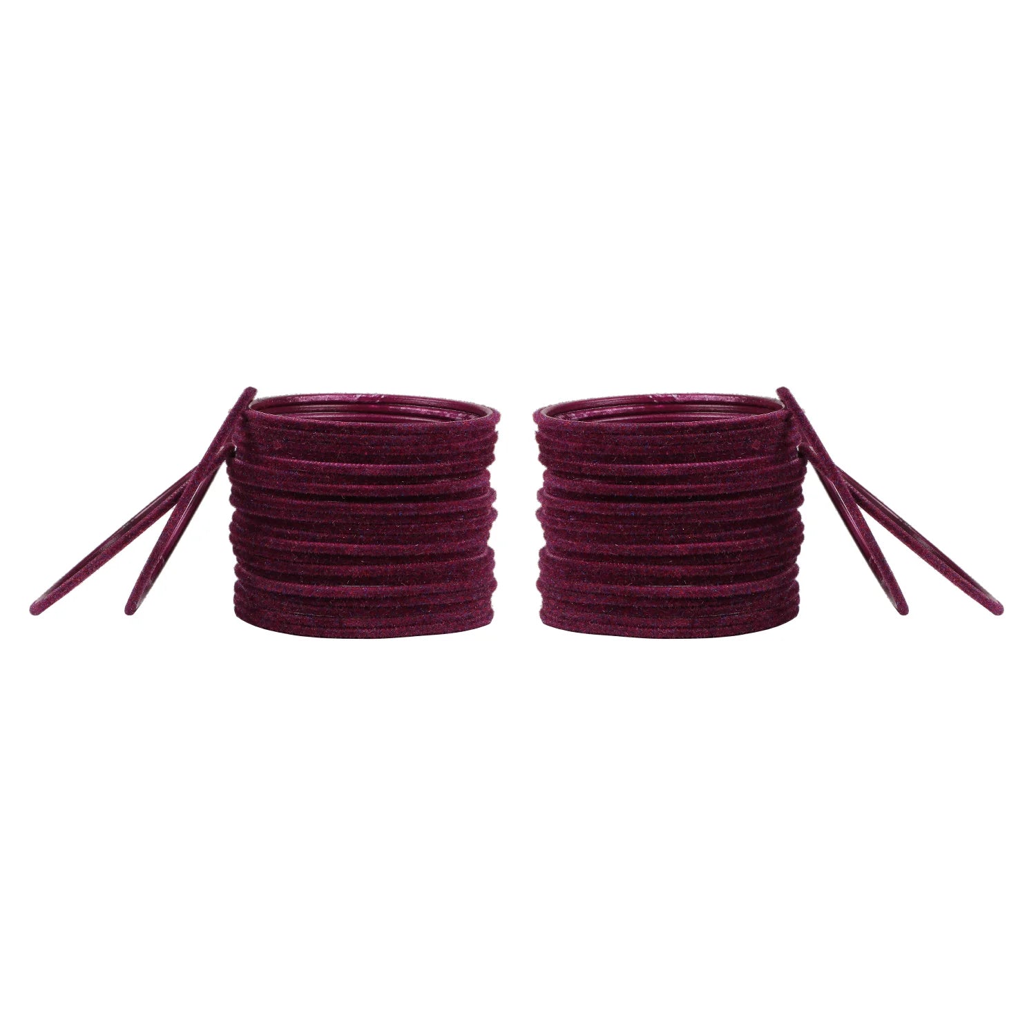 Wine Velvet Bangles Set (48 Pcs) – Classic & Festive Bangles [TBN047]