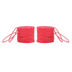 Pink Velvet Bangles Set (48 Pcs) – Soft & Stylish Ethnic Bangles [TBN049]