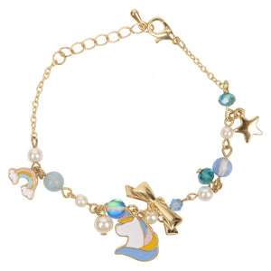 Multiple Charm Unicorn Bracelet for Girls [ABR047]