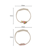 Combo of 2 White Stretch Bands Unicorn Bracelet for Girls [ABR048]