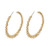 Gold Shinning Bling Hoop Eleanore Earrings [AER031-a]