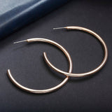 Gold Plain Loop Lyla Earrings [AER034]