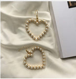 Pearl Heart Earrings [AER043]