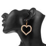 Pearl Heart Earrings [AER043]