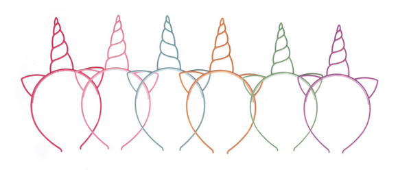 Set of 6 Pastel Unicorn Hair Bands [AHA008]