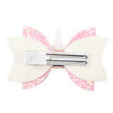 Colourful Shiny Sequins Unicorn 3 Inch Pink Bow for Young Girls [AHA022]