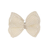 White Pearl Bow Hair Clip for Young Girls [AHA040]