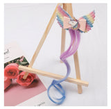 Colourful Shiny Unicorn 3 Inch Bow with Purple Extensions for Young Girls [AHA041]