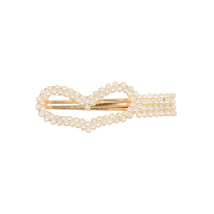 Gold Big Heart Pearl Hairpin [AHA054]