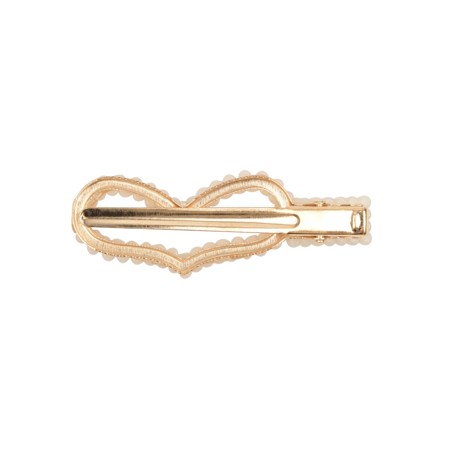 Gold Big Heart Pearl Hairpin [AHA054]