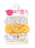Yellow and White Set of 3 Premium Cotton Headband for New Born Baby [AHA066]
