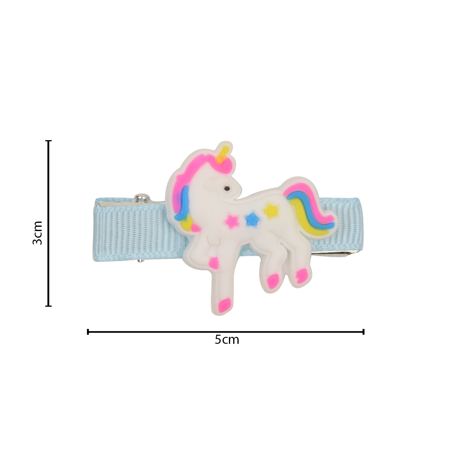 Set of 4 Unicorn Charm Hair Clips for Young Girls [AHA078]