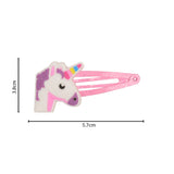 Set of 2 Unicorn Charm Hair Clips for Young Girls [AHA079]