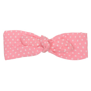 Pink Polka Dot Rabbit Ear Knot Headband for Baby Girls [AHA080]