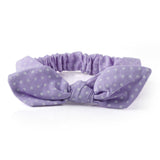 Lilac Polka Dot Rabbit Ear Knot Headband for Baby Girls [AHA081]