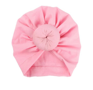 Pink Top Knot Turban Headgear for Baby Girls [AHA082]