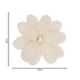 White Pearl Flower Hair Clip for Young Girls [AHA085]