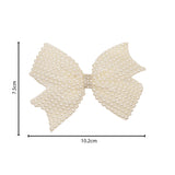White Pearl Bow Tie Hair Clip for Young Girls [AHA086]