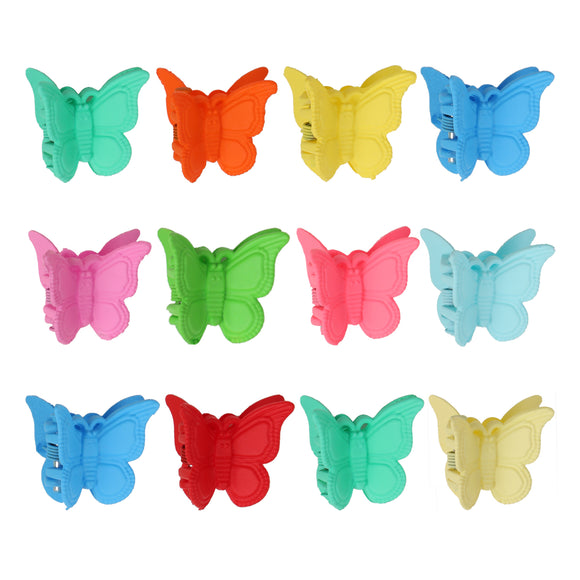 Pack of 12 Colourful Butterflies Clips [AHA111]