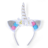 White Unicorn Horn Hairband with Ears [AHA117]