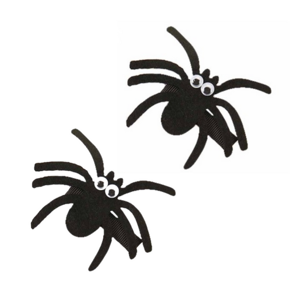 Halloween 2021 Pair of Black SPIDER Hairpins [AHA125]