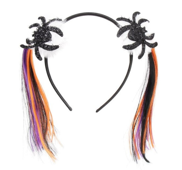 Halloween 2021 SPIDER Hair Band with Two Ponytail Extensions [AHA130]