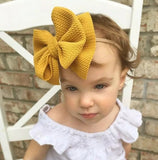 Yellow Big Baby Cloth Bow Hairband [AHA146]