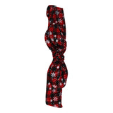 Christmas Red Black Snowflake Plaid Hairband with Top Knot [AHA185]