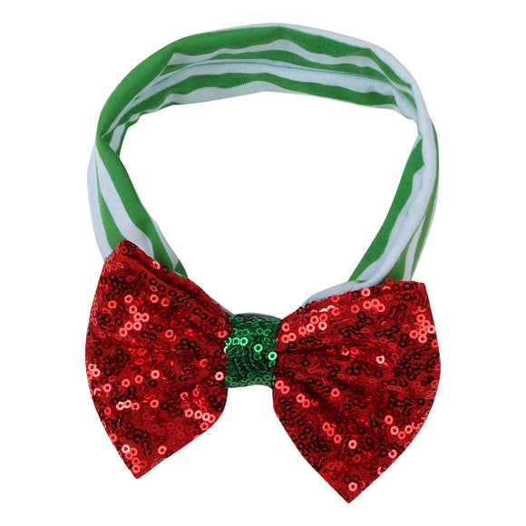 Christmas Fabric Baby headband with Red Bow [AHA191]