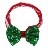 Christmas Fabric Baby Headband with Green Bow [AHA192]